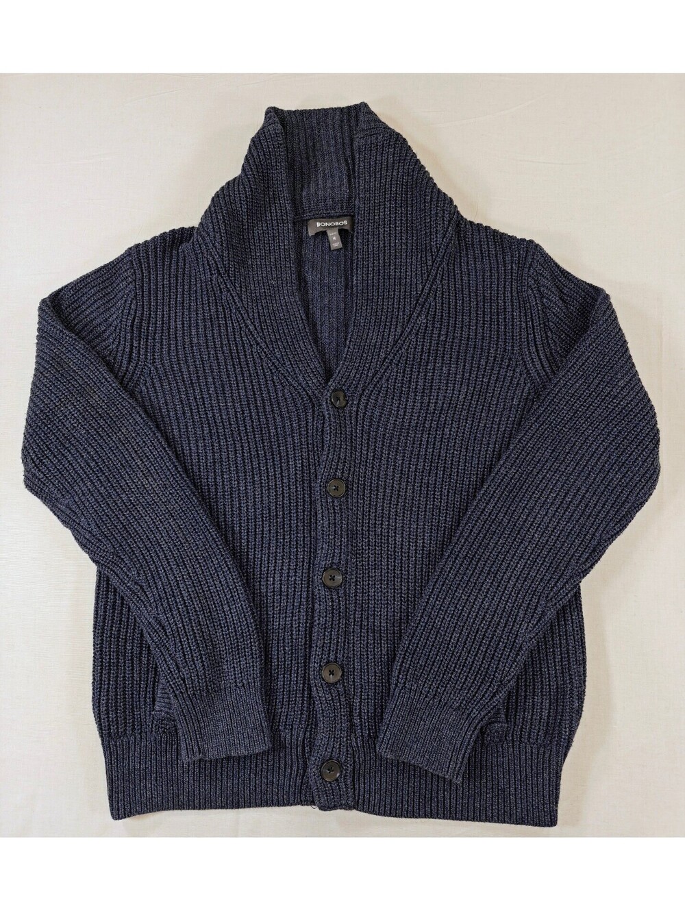 Bonobos Men's medium heavy knit shawl-collar cardigan